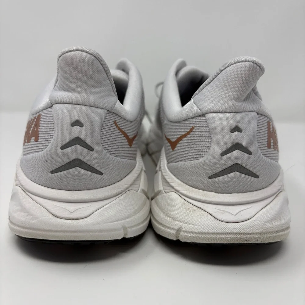 Hoka Arahi 6 Womens Size 12 Grey White Athletic Running Shoes (1123195 NCRG)